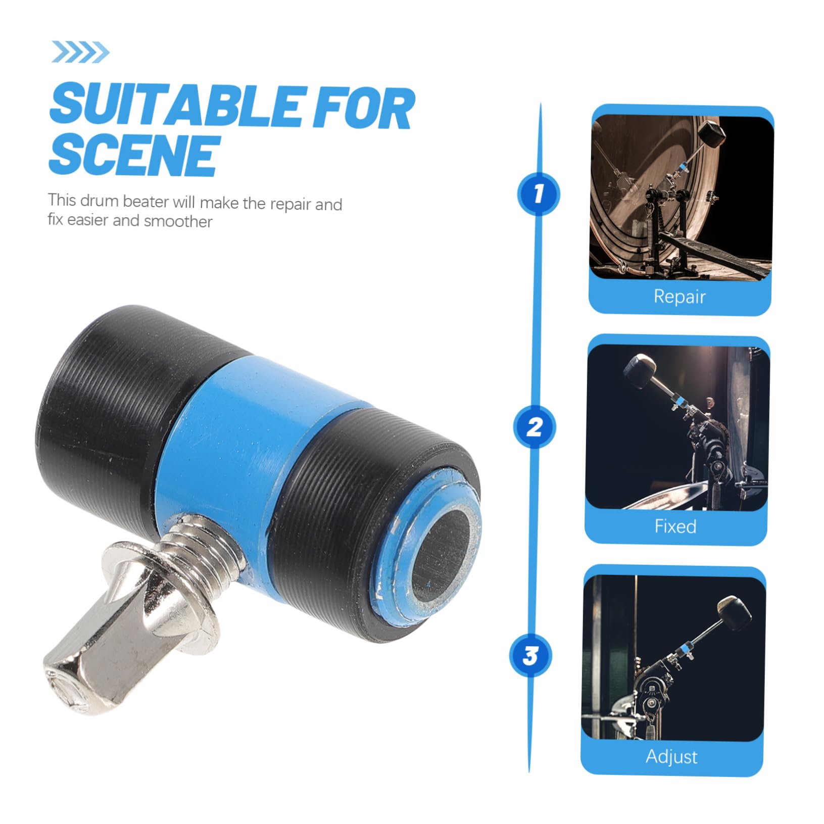 TOYANDONA 4piezas Batidor De Pedal De Cabezal De Fieltro Accesorio Para Instrumentos De Percusión Repuesto Para Batería Fácil Instalación Altura