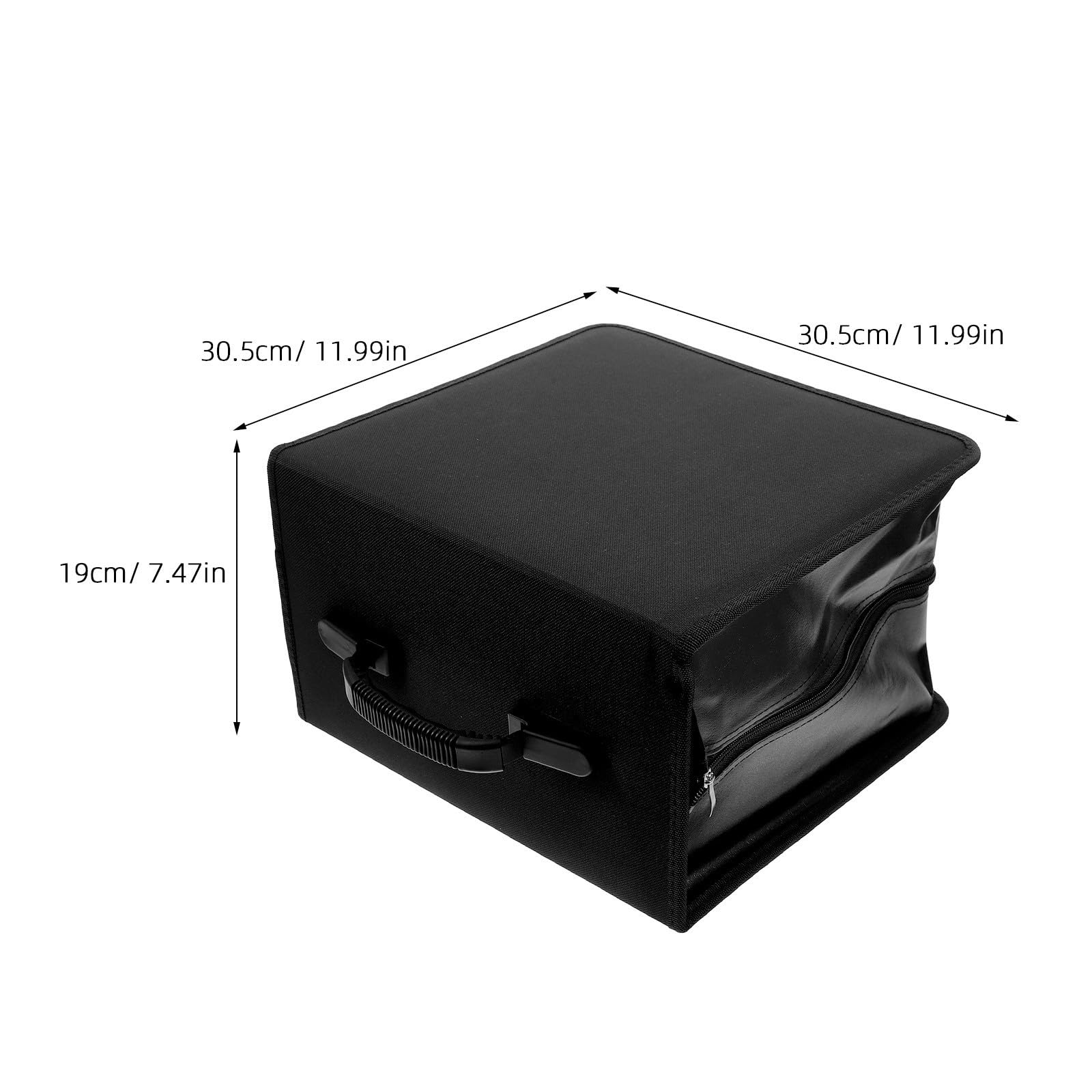 Healvian Organizador de CD Portátil de PU con Asa, Capacidad, Negro