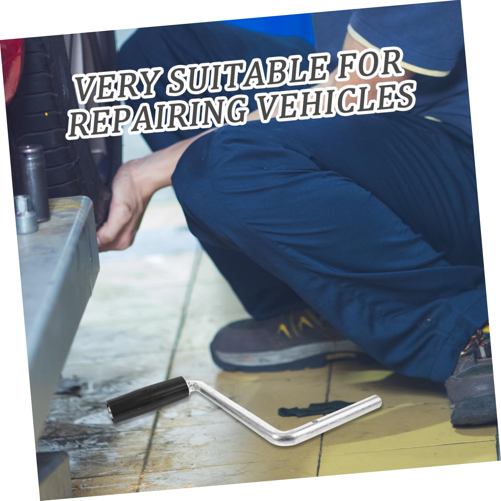 MUCKLILY Truck Trailer Handle Replacement Aluminum Alloy Crank Sturdy Construction Easy Installation -Lasting Use