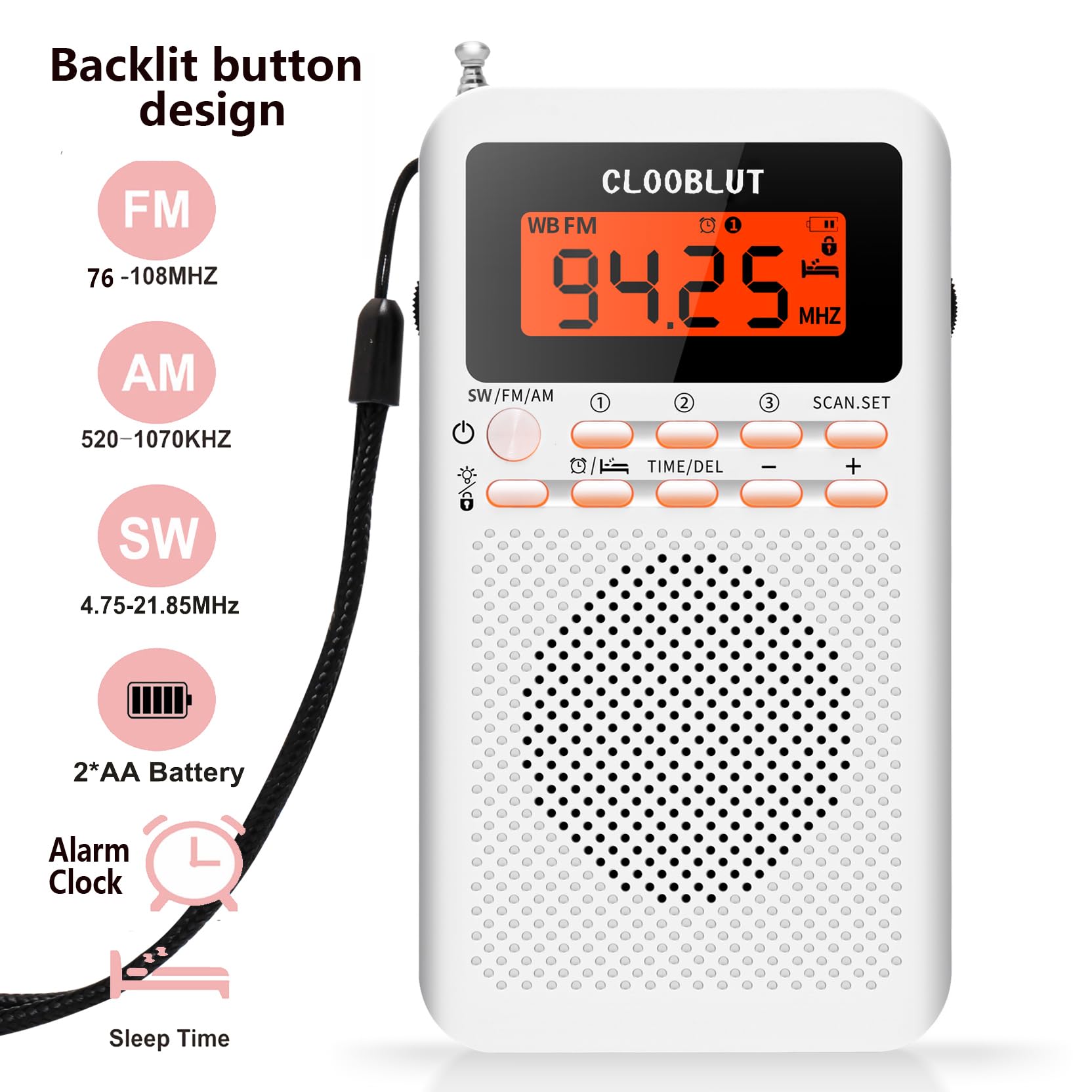 Amazon.co.jp: 短波ラジオ FM/AM/SW バンドトランジスター 単3電池で