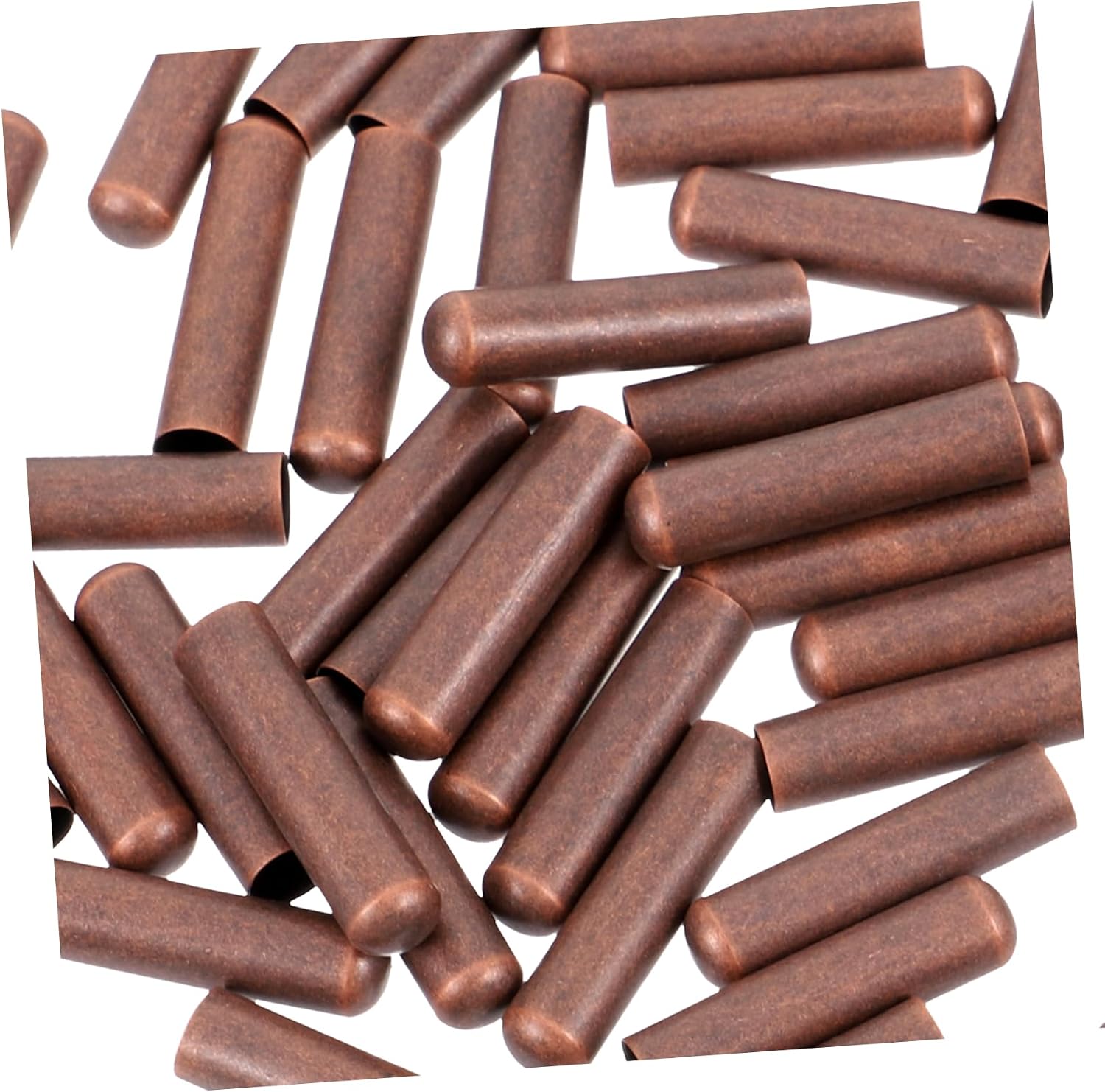 50pcs Metal Shoelace Tips for DIY Projects Durable Replacement Ends for Sneakers Hoodies and Clothing Red Antique Copper Shoelace Accessories