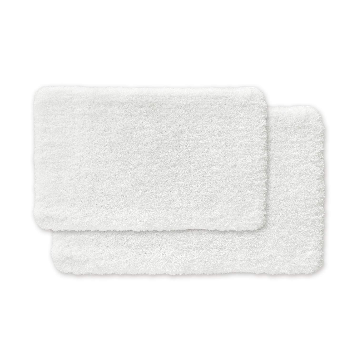 Tapis de bain blanc WohnDirect ensemble de 2 tapis absorbants pour sol de douche