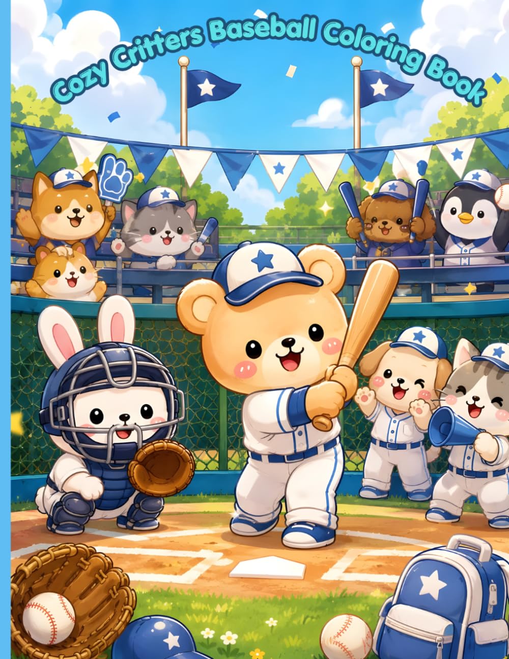 Cozy Critters Baseball Coloring Book