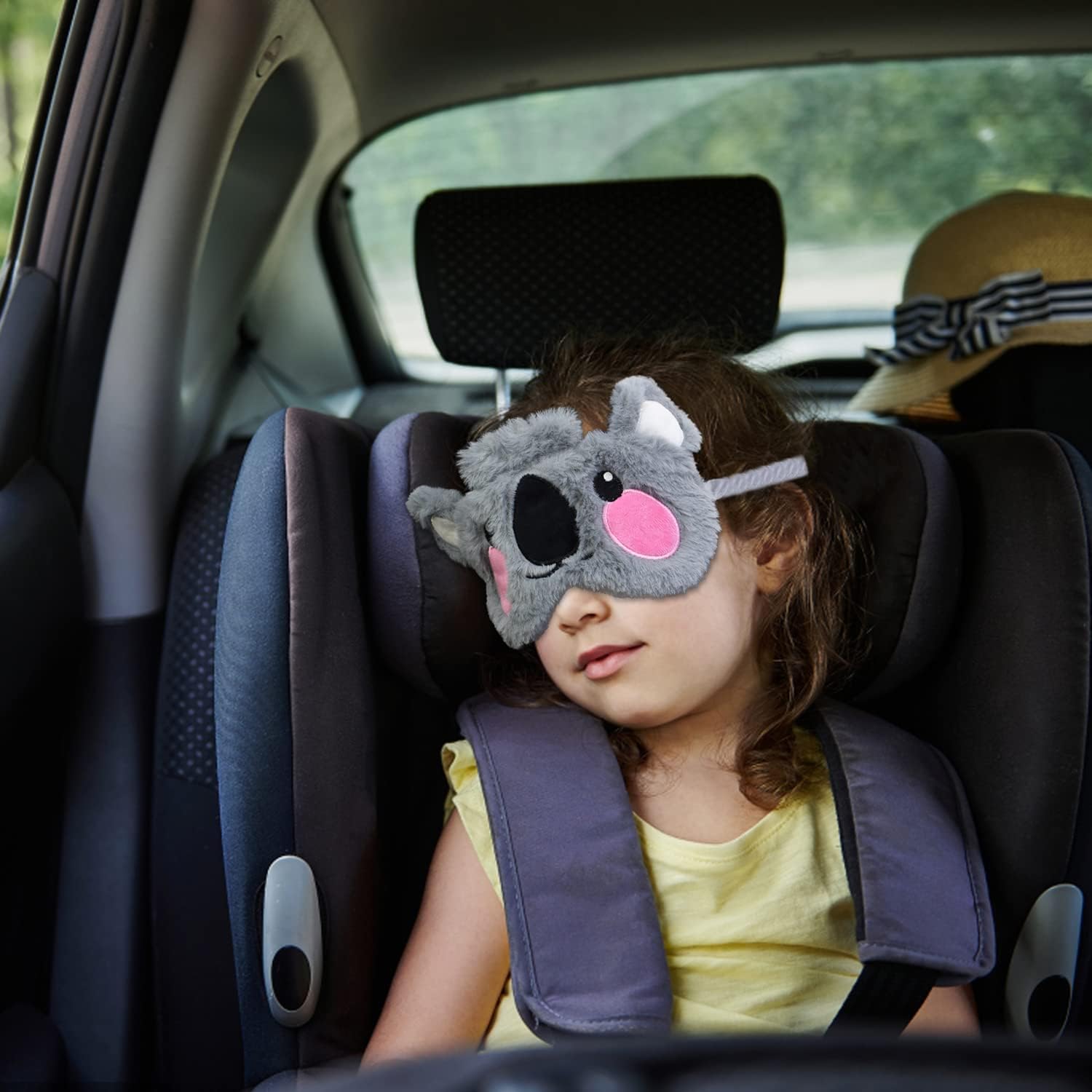Mezeic Eye Mask for Sleeping Cute Animal Sleep Mask Soft Plush Fluffy Blindfold Novelty Funny 3D Cartoon Eyeshade Eye Cover for Travel Kids Girls Children Adult (Grey Koala) - Image 4