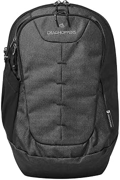 Craghoppers Mens Anti Theft 18L Padded Reflective Backpack, Black, One Size