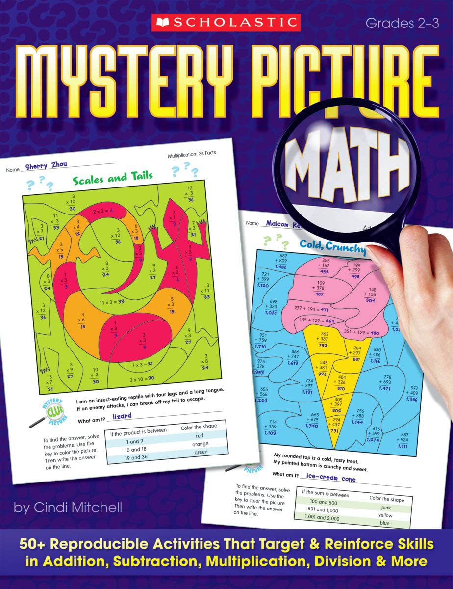 Mystery Picture Math: 50+ Reproducible Activities That Target and Reinforce Skills in Addition, Subtraction, Multiplication, Division & More, Grades 2-3