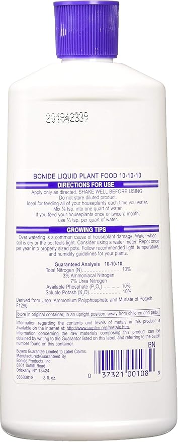 Bonide Fertilizante Líquido 10-10-10 para Orquídeas 236.6 ml miniatura 3