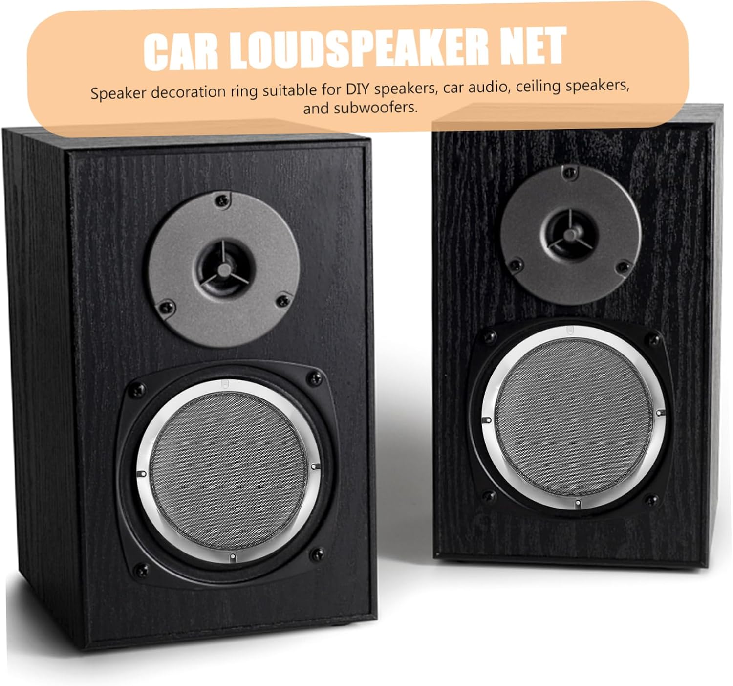 BESTonZON 3pcs Car Audio Speaker Mesh Cover -Collision Decorative Net for Subwoofer and Speakers Easy to Install Design for Enhanced Sound Quality