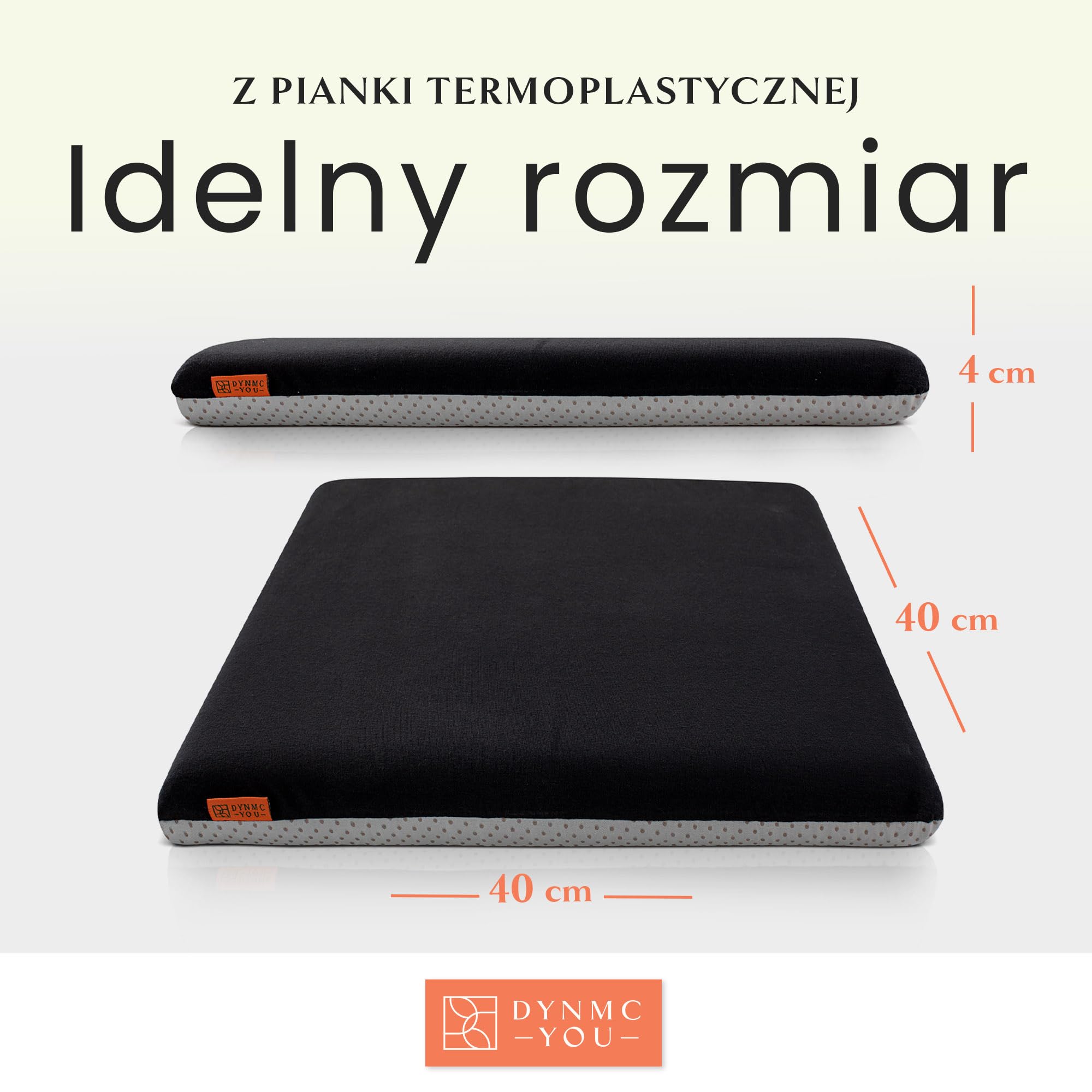 DYNMC YOU 2x wygodna poduszka na krzesło, poduszka na krzesło, antypoślizgowa, idealnie stabilna, zmywalna poszewka, styl skandynawski