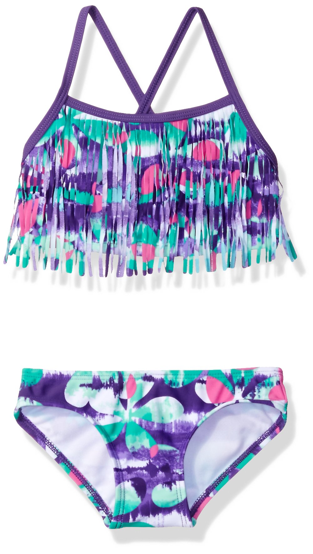 Kanu Surf Girls' Kelly Beach Sport Fringe 2-Piece Bikini Swimsuit
