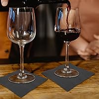 Vista 3 de 300 unidades de servilletas de papel desechables para bebidas, servilletas negras desechables de 10" x 10", servilletas de cóctel de 2 capas