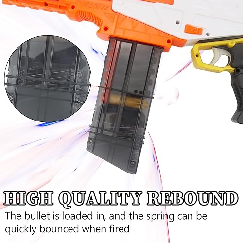 Miniatura 4 de EKIND Clips de recarga rápida de 12 dardos compatibles con pistola de juguete Nerf Ultra Magazine (negro, paquete de 2)