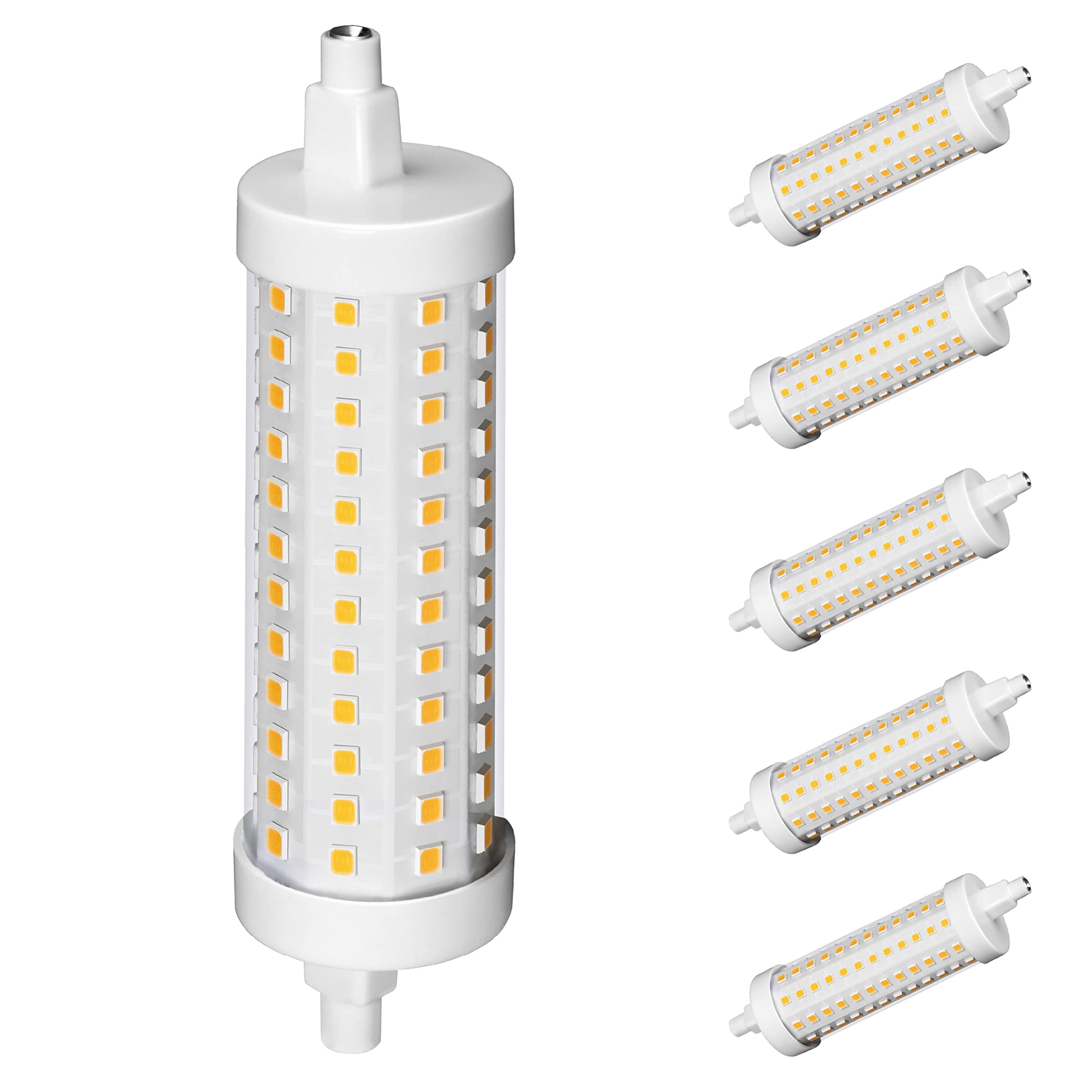 LED Röhre R7s 12,5W warmweiß Klar dimmbar Ersatz für 100W Halogenstab - 6x Sparpack