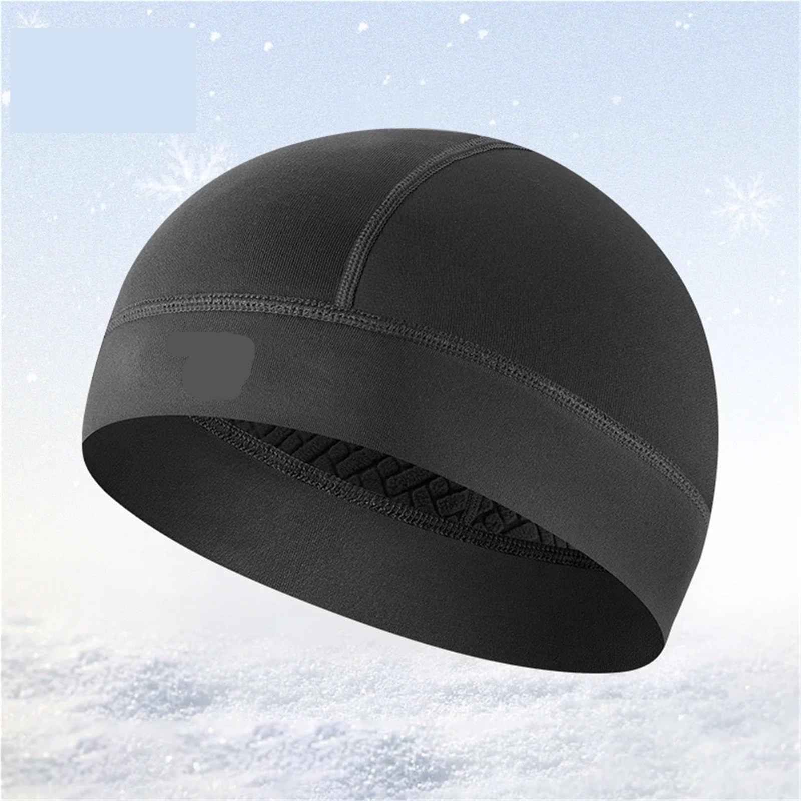 Casquette de Cyclisme Chaude d'hiver élastique Jacquard Coupe-Vent Casquettes vélo Thermique Course Ski Moto Chapeaux pour Vélo(Glasses Gray)