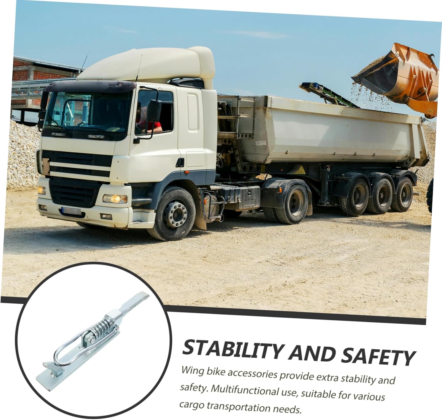 STOBAZA Heavy Duty Spring Hasp Lock for Trailers and Transport Carts Carbon Steel Hitch Security Lock for Securing Cargo and Preventing Theft