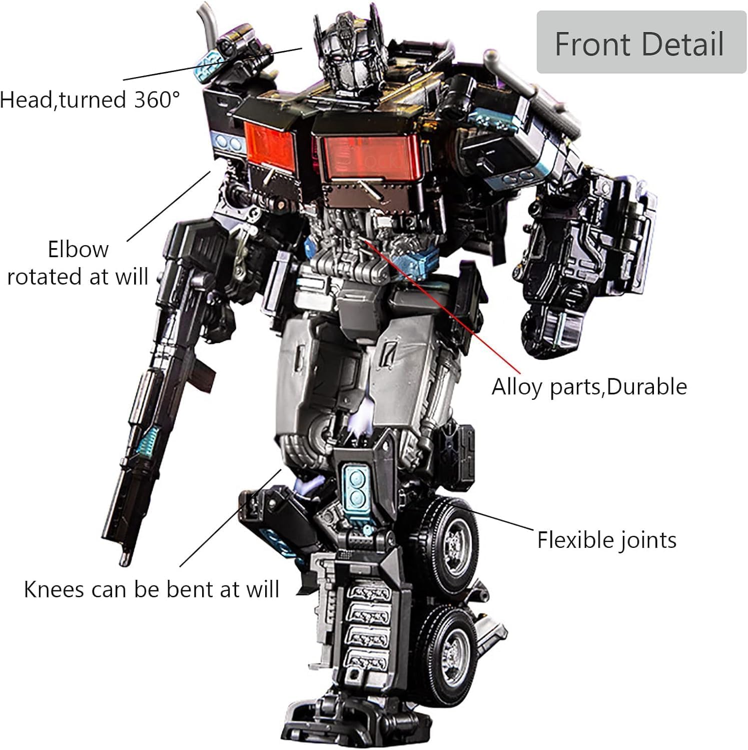 Deformation Action Figure Toy, Portable Car Model Alloy Deformed Robot Toy Gift for Kids Boys and Girls (7.08 inches)