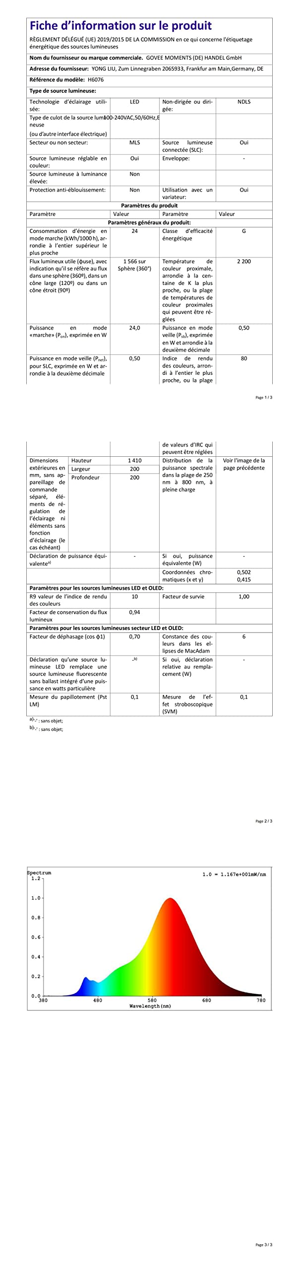 Lampadaire salon RGBIC d'éclairage ondulé blanc chaud et froid Govee - 19