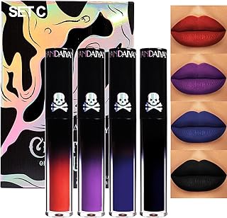 Juego de 4 lápices labiales líquidos color ro...