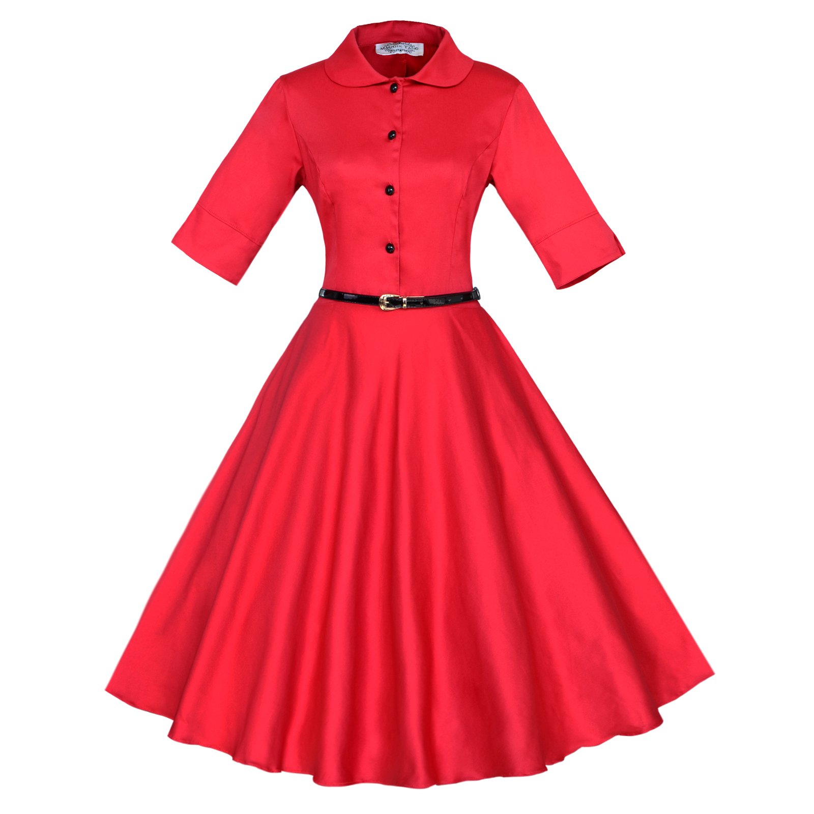 Maggie Tang Sleeve 1950s Vintage Rockabilly Full Circle