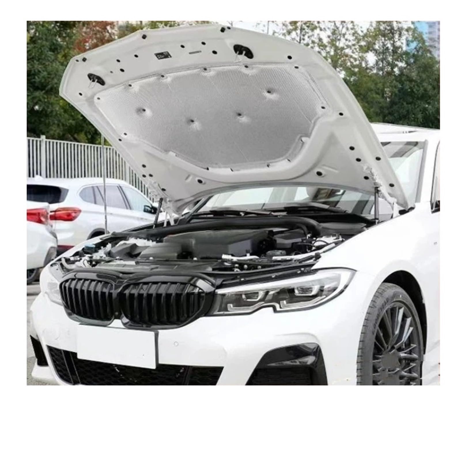 Aislamiento térmico algodón capó Delantero Coche Capó motor coche Para Serie 3 G20 2020-2025, almohadillas sonido, cubiertas algodón con aislamiento térmico, alfombras ignífugas, accesorios