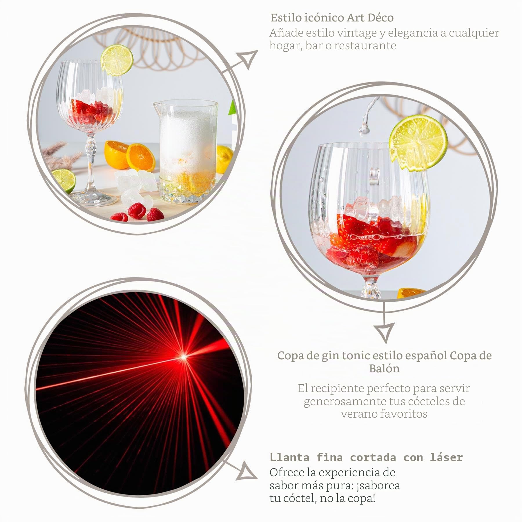 Bormioli Rocco America 20s Gin Tonic 74 cl Set da 6 pezzi