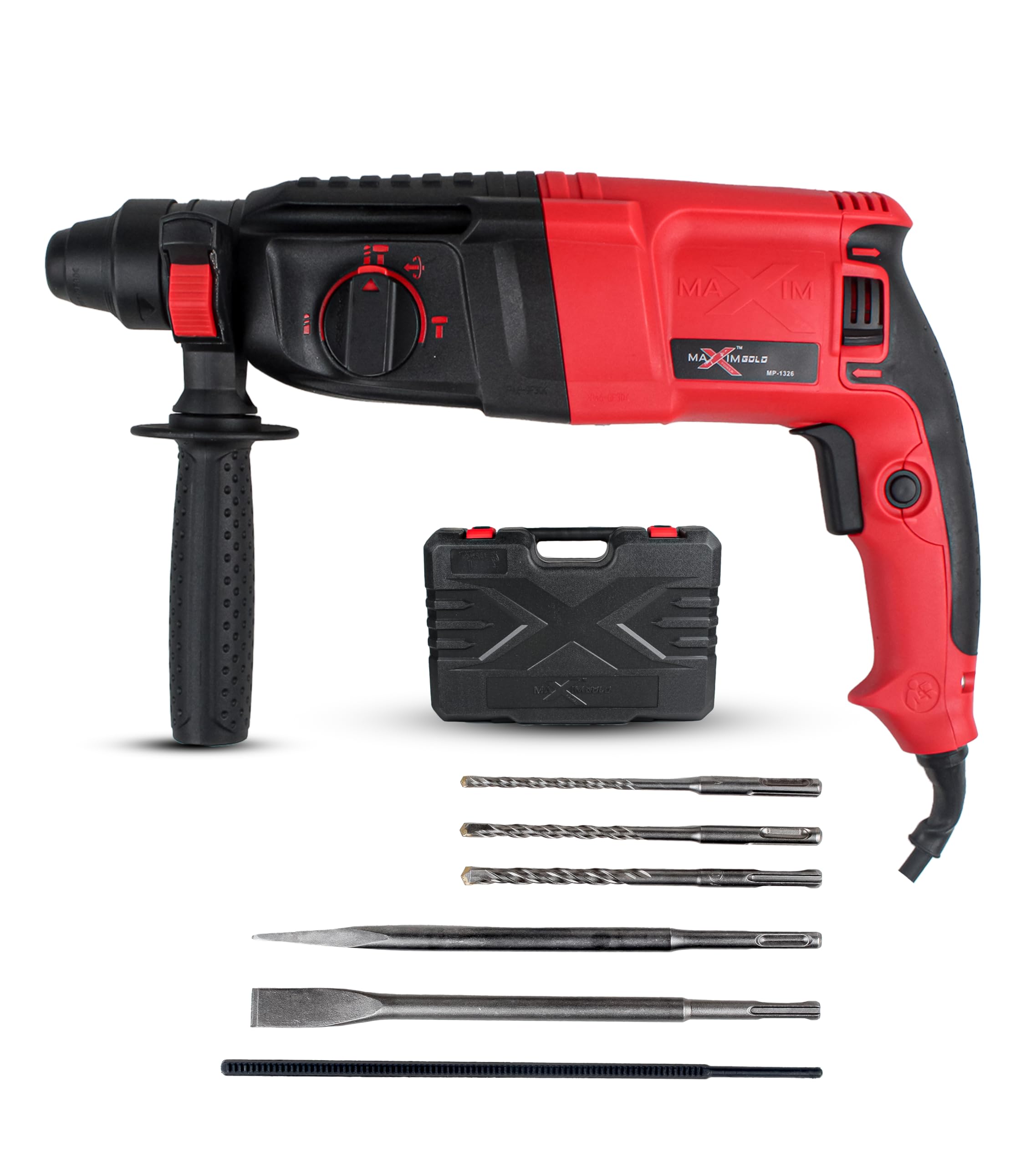 OMXE Maxim 1200 W Rotary Hammer Drilling Machine | 26 MM Chuck Hammer Drill Machine | Rotary Hammer 1100 RPM Copper Armature | 4000 IPM Drill Machine For Concrete Wall Drilling | Hammer Drill Machine (B0D7YTYYT6) Amazon Price History, Amazon Price Tracker