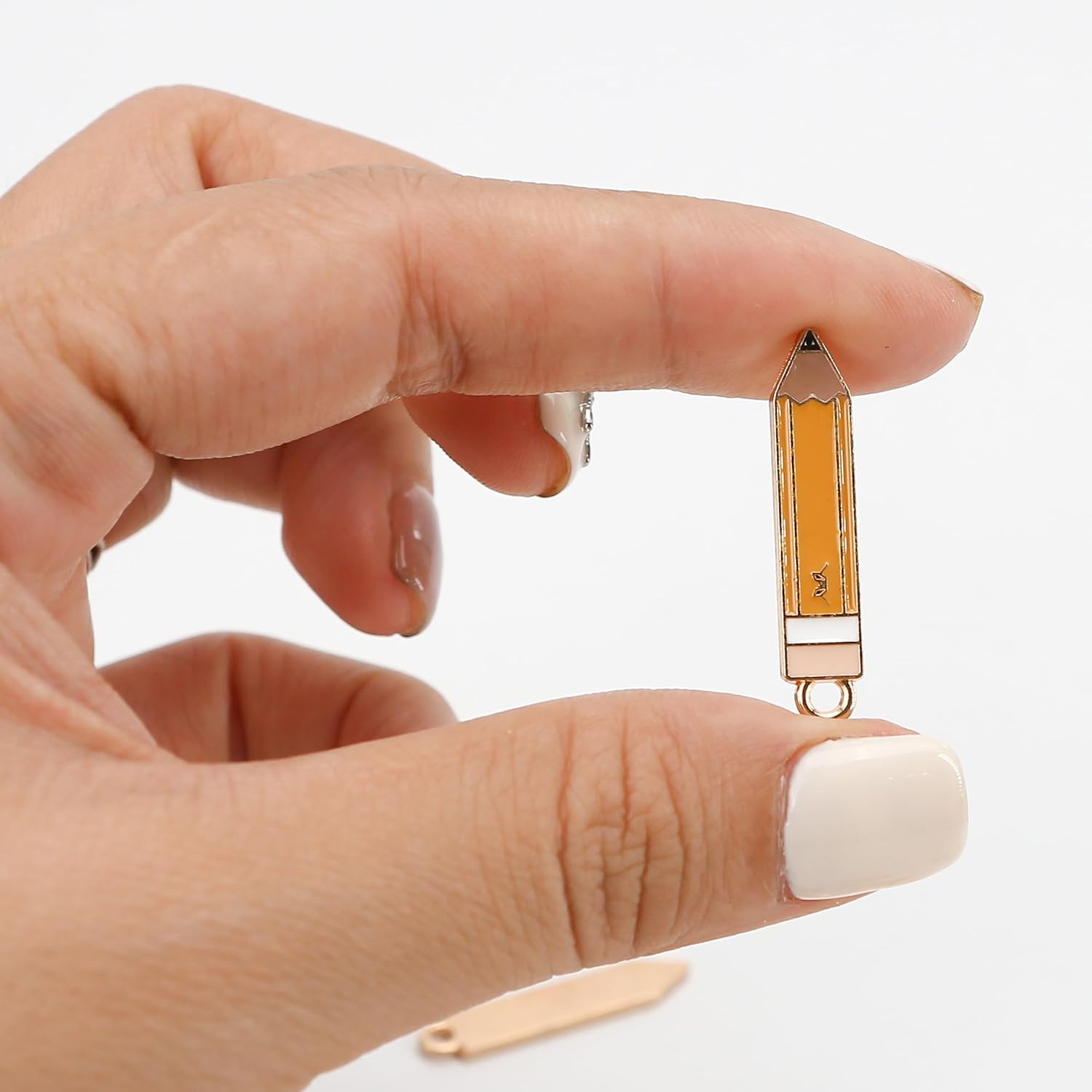 20 Pcs Enamel Pencil Charms for Jewelry Making and Crafting 32x6mm, Teacher School Charm Bulk Pendant for Earrings, Bracelets, Necklaces, DIY Crafts Back to School Teacher's Day Accessory for Adult - Image 3