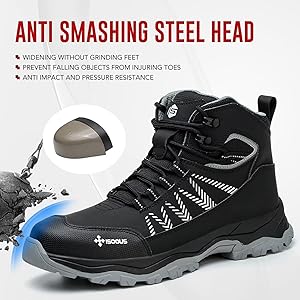 Stivali Da Lavoro Pelle Stivali Da Lavoro Uomo Con Punta In Acciaio - Impermeabili, Antiscivolo, S3 SRC, Per Cantieri Scarpe Uomo