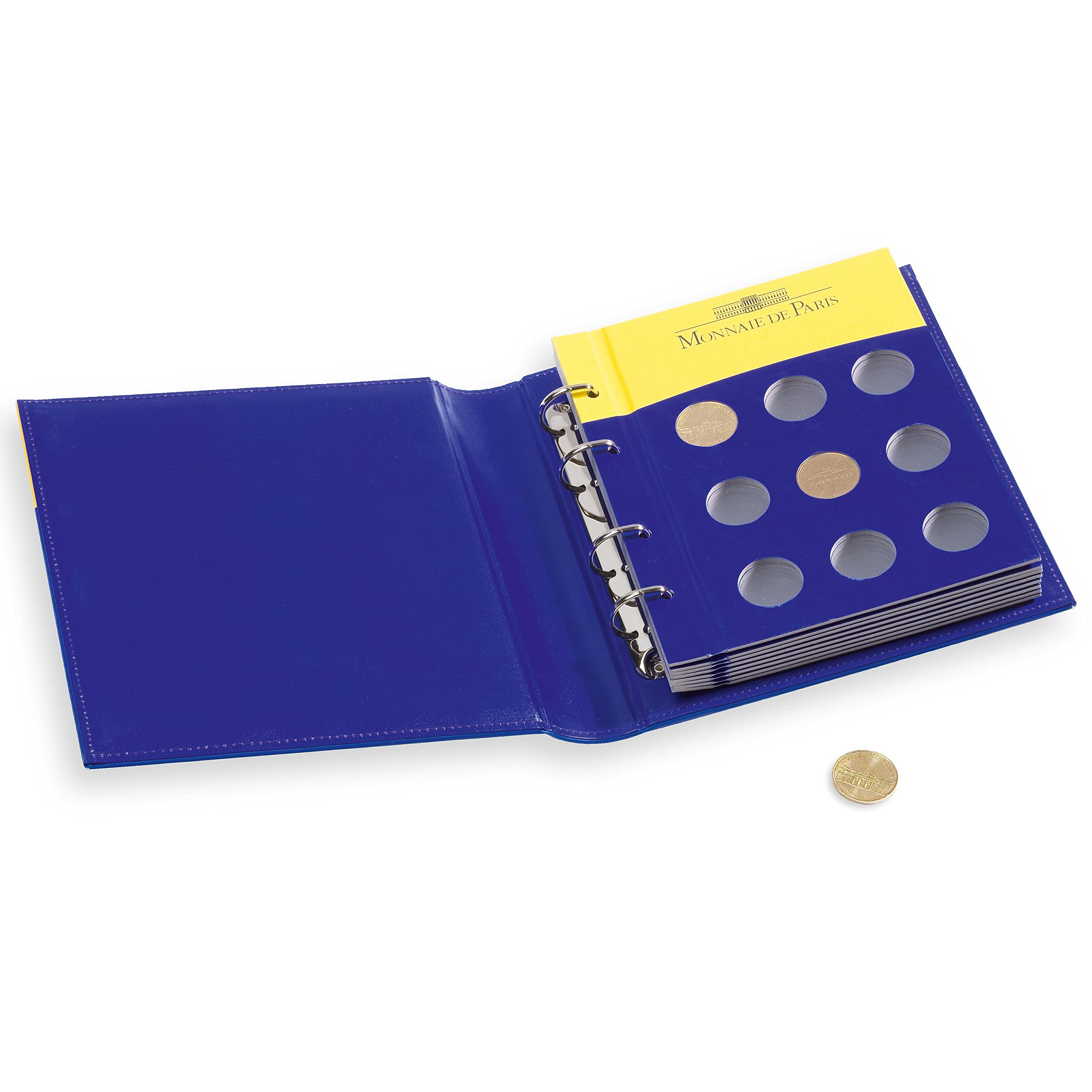 Leuchtturm 328823 Album numismatique Classic-Design Collection des médailles touristiques INCL. 8 Feuilles de Monnaies
