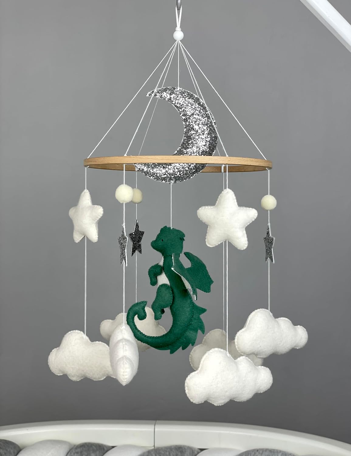 Dragon crib mobile Dragon baby mobile Fantasy baby nursery
