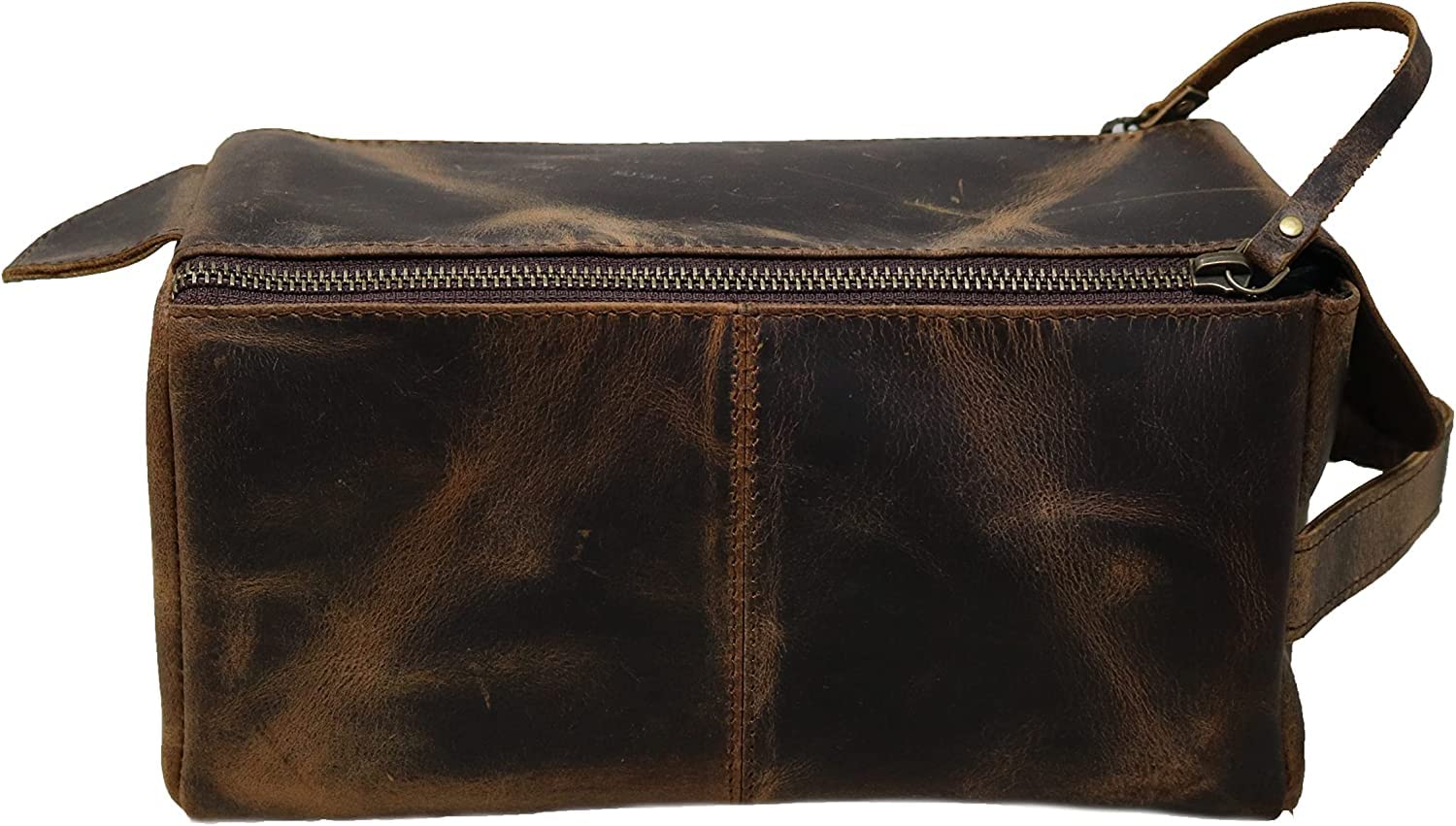 Borsa da toilette in vera pelle da uomo Kit impermeabile Borse da barba e toelettatura per viaggi Groomsmen regalo uomini donne appeso con cerniera trucco bagno cosmetico custodia trucco trucco