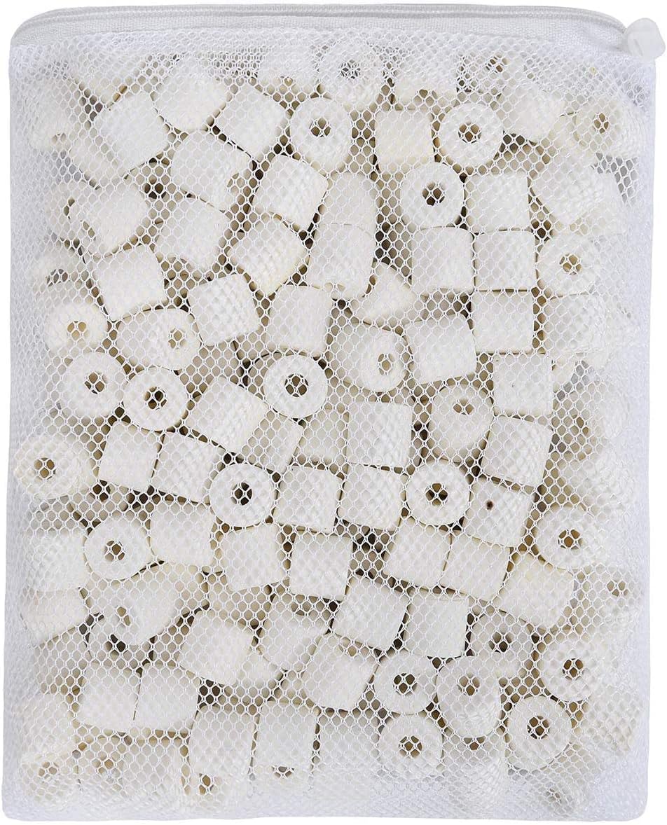 Wave Point Aquarium Filter Media Kits, 1 lb Activated Carbon + 50pc Bio Balls +1 lb Ceramic Ring (Triple Pack)