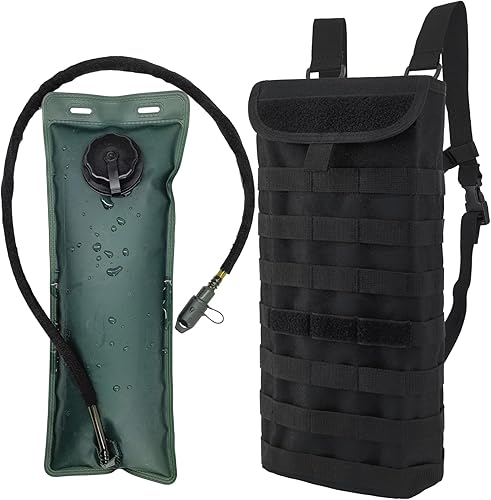 Mochila táctica MOLLE Hydration Pack Carrier con vejiga de agua de 3L