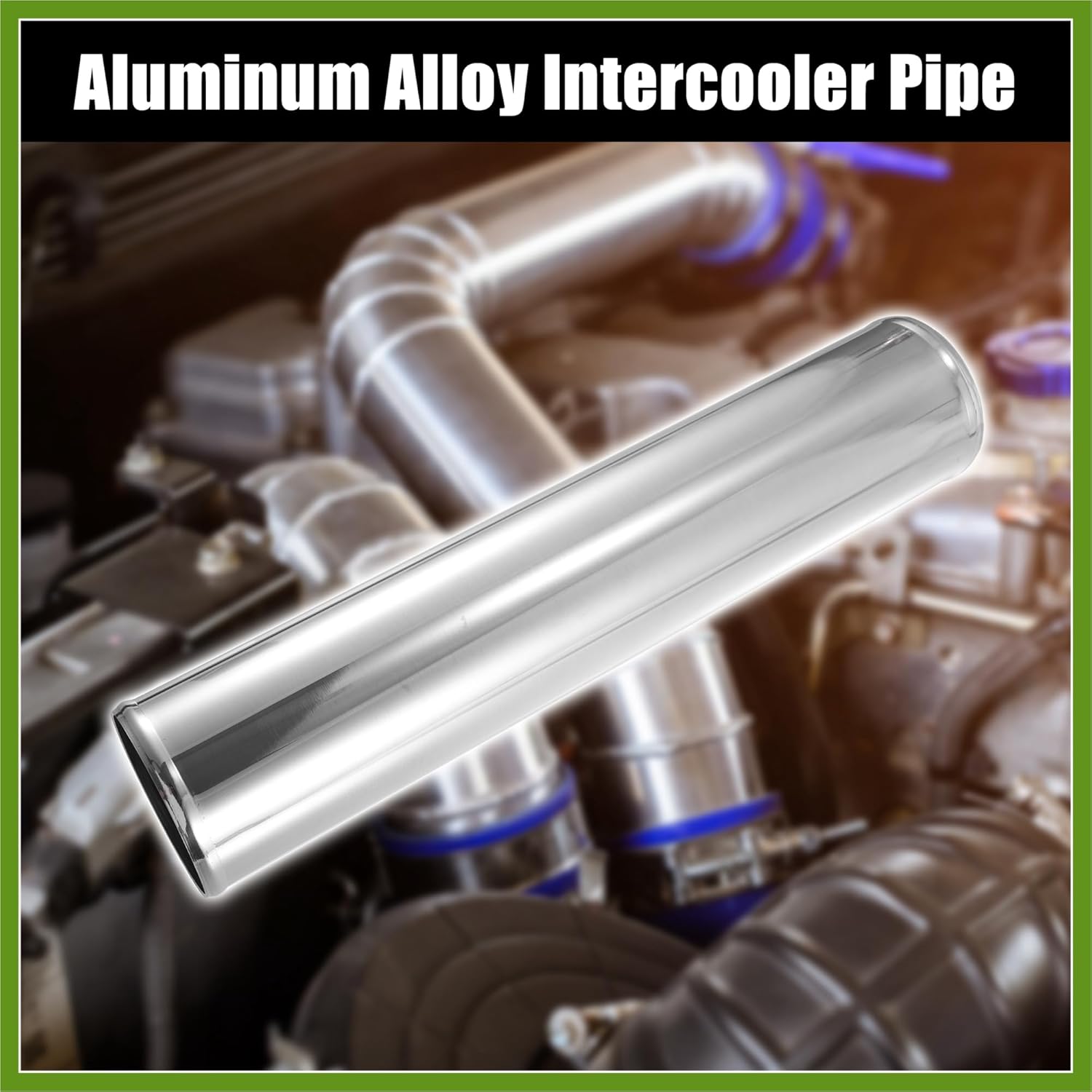 OD 102mm 4" Length 20" 500mm Aluminum Alloy Tube Intercooler Pipe Straight Air Intake Tube Silver Tone for Car Replace Parts Vehicle Components