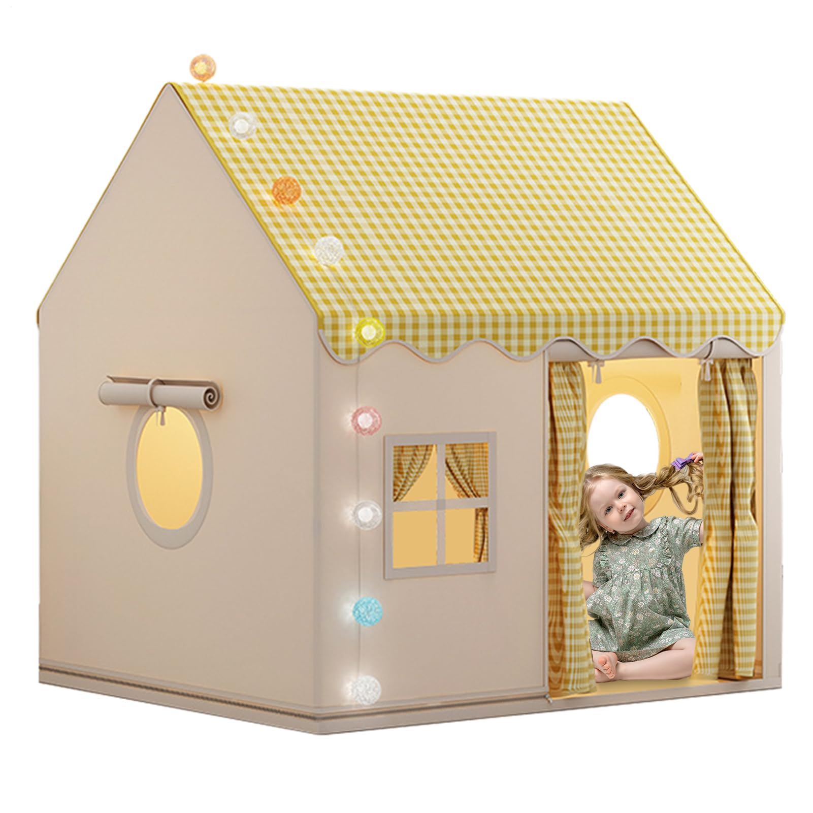 Tienda De Campaña para Niños, Tienda De Juegos Interior para Niños, Tiendas De Juegos Grande, Cabaña Infantil Interior Casitas, Rincón Acogedor para Niñoses