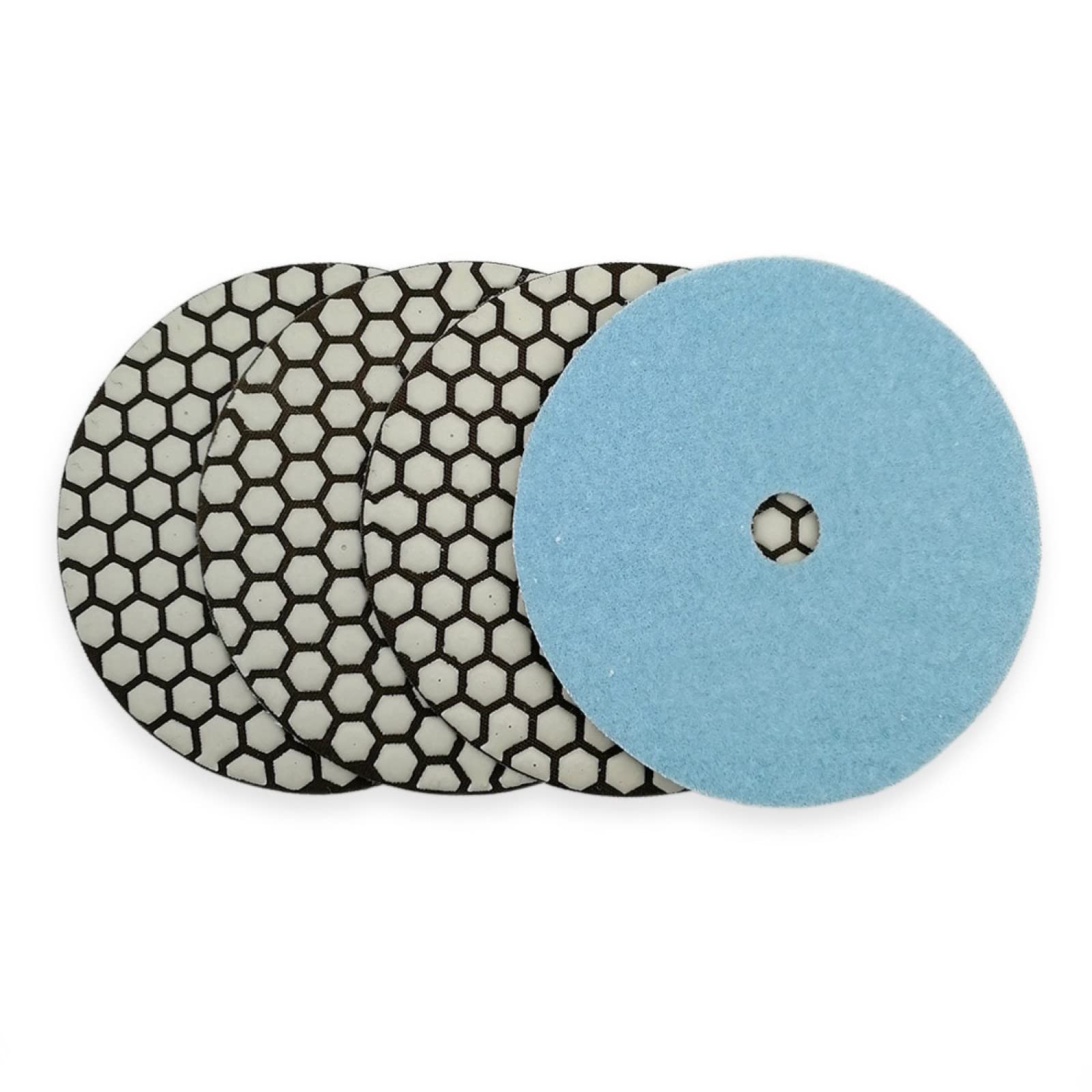 Almohadillas De Pulido En Seco, 4 Uds., 125mm #1500 B, Diámetro De 5 Pulgadas, Disco Abrasivo Flexible De Diamante De Unión De Resina