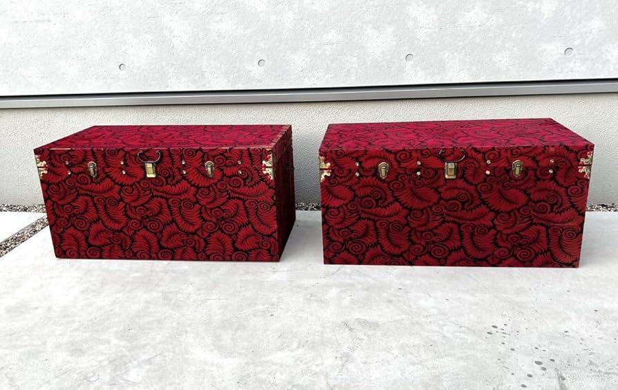 収納ケース　衣装ケース　昭和レトロ　銅製　金属製　アンティーク　骨董品　古道具 収納ケース 衣装ケース 昭和レトロ 銅製 金属製 アンティーク