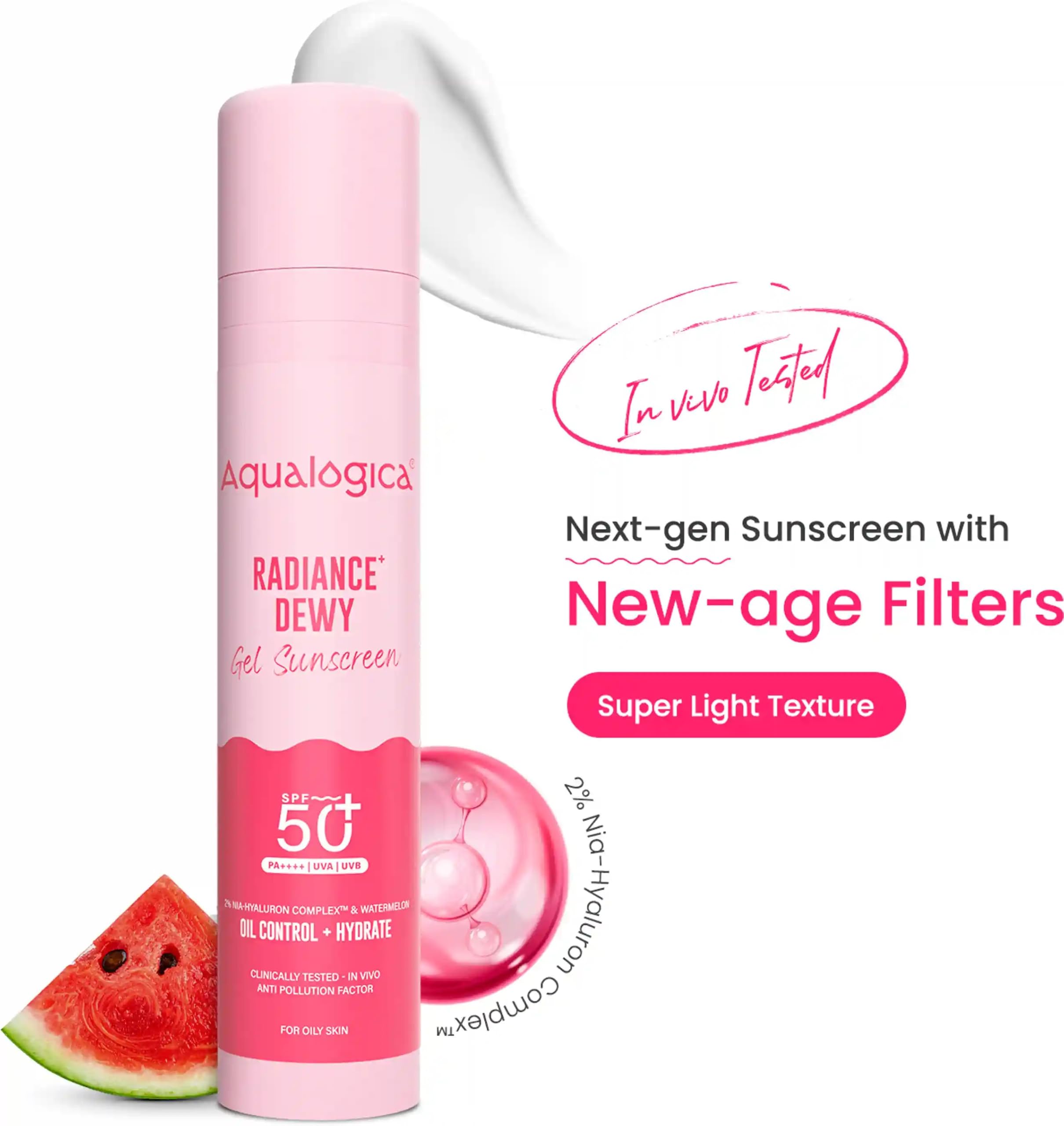Aqualogica Radiance+ Sunscreen: Dewy SPF 50+ -2
