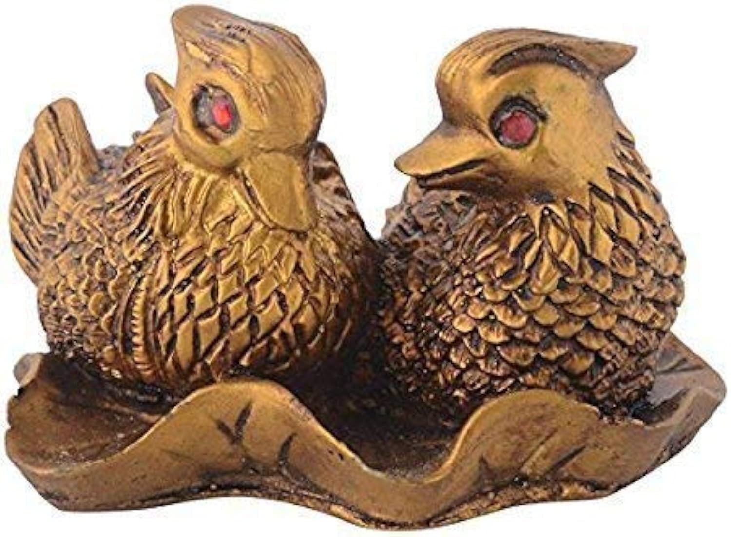 Feng Shui Polyresin Mandarin Ducks for Good Luck, Prosperity & Success