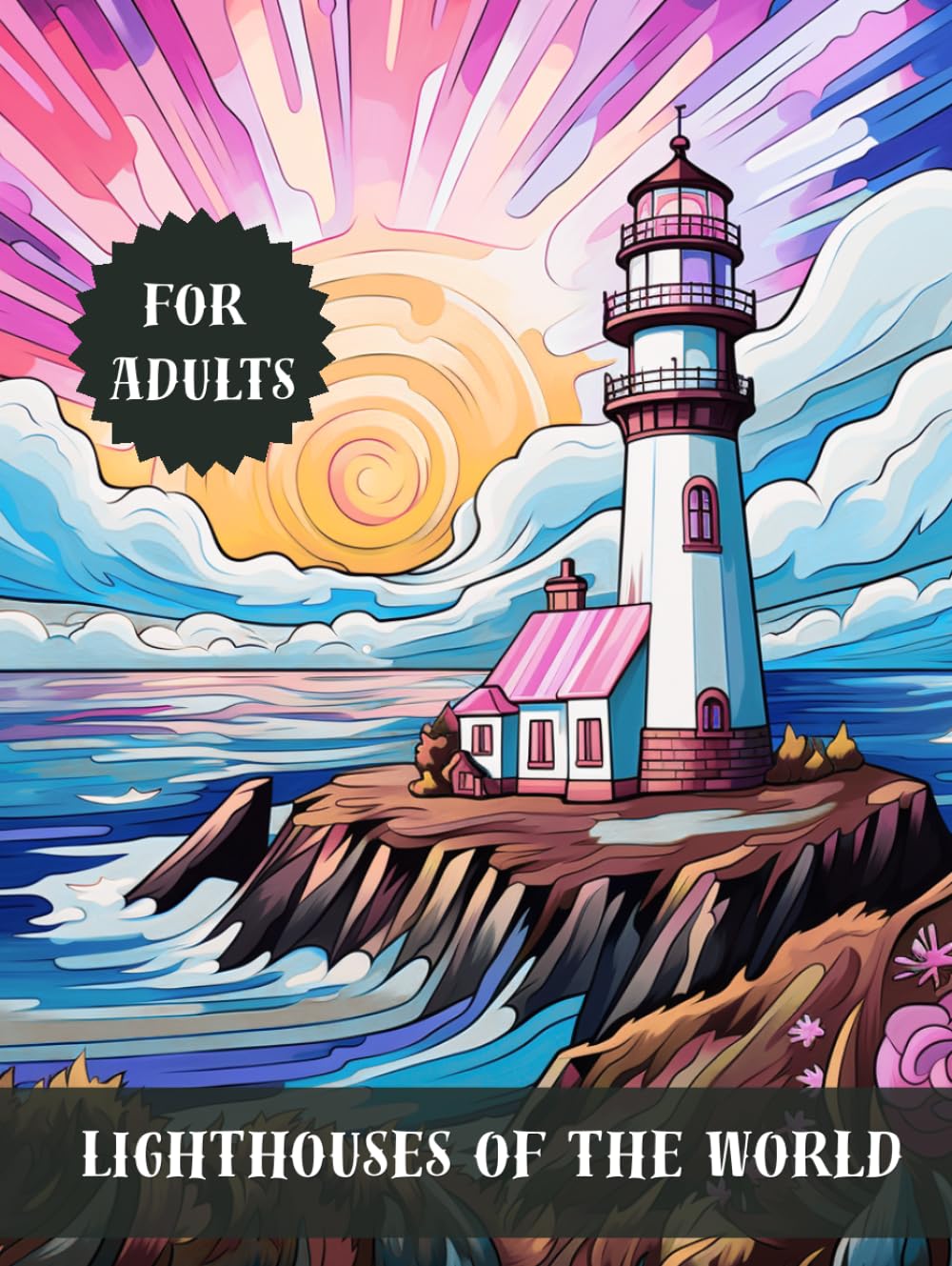 Lighthouses of the World Coloring Book: A Relaxing Adult Coloring Book Featuring Majestic Coastal Beacons and Scenic Ocean Views