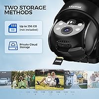 Vista 7 de Cámaras de seguridad solar de 2K con vista de 360°, cámaras inalámbricas para exteriores, cámaras WiFi de 2.4g para seguridad del hogar, visión