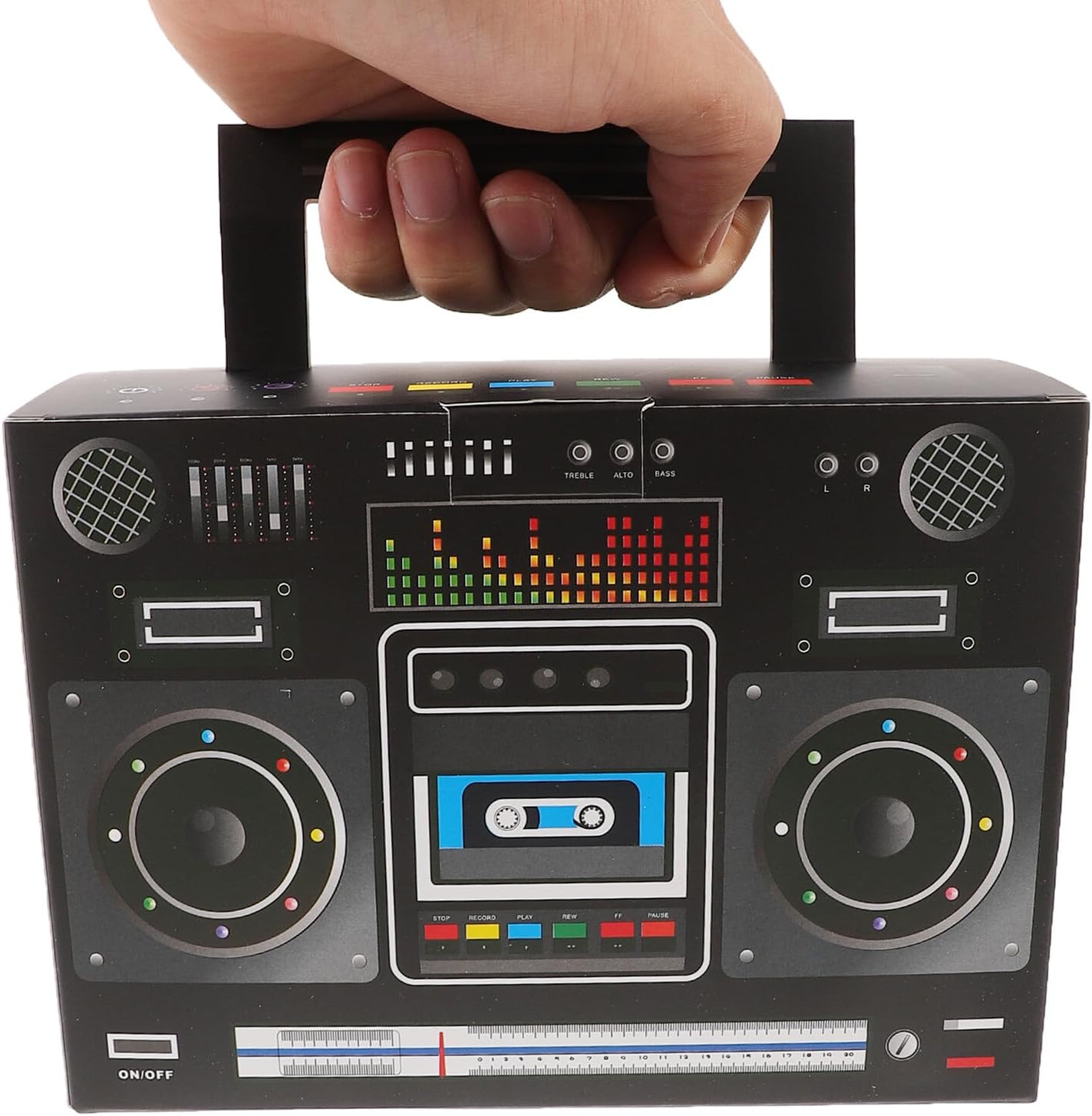 Mikikit 6pcs Retro Radio Shape Paper Treat Boxes for Party Favors image 4
