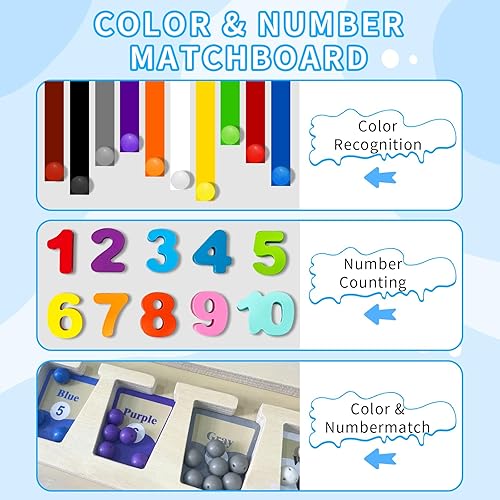 Miniatura 3 de Juguetes Montessori magnéticos de color y número, juguetes para niños pequeños, juguetes para niños de 3 años en adelante, actividades de