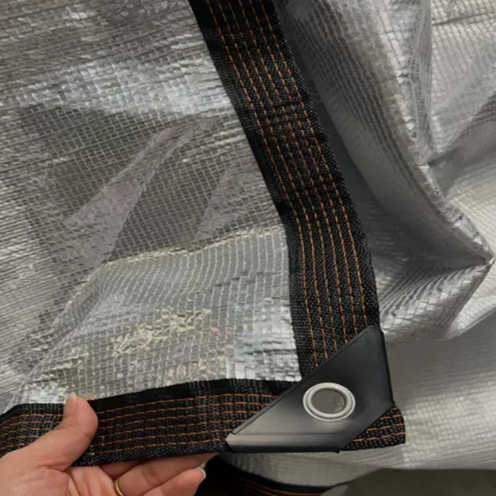 Red de Sombra de Aluminio Reflectante 99% UV, Vela de Sombra para Jardín, Casa Unifamiliar, Coches Exterior Plantas Protección Solar Reflectante Lámina de Aluminio