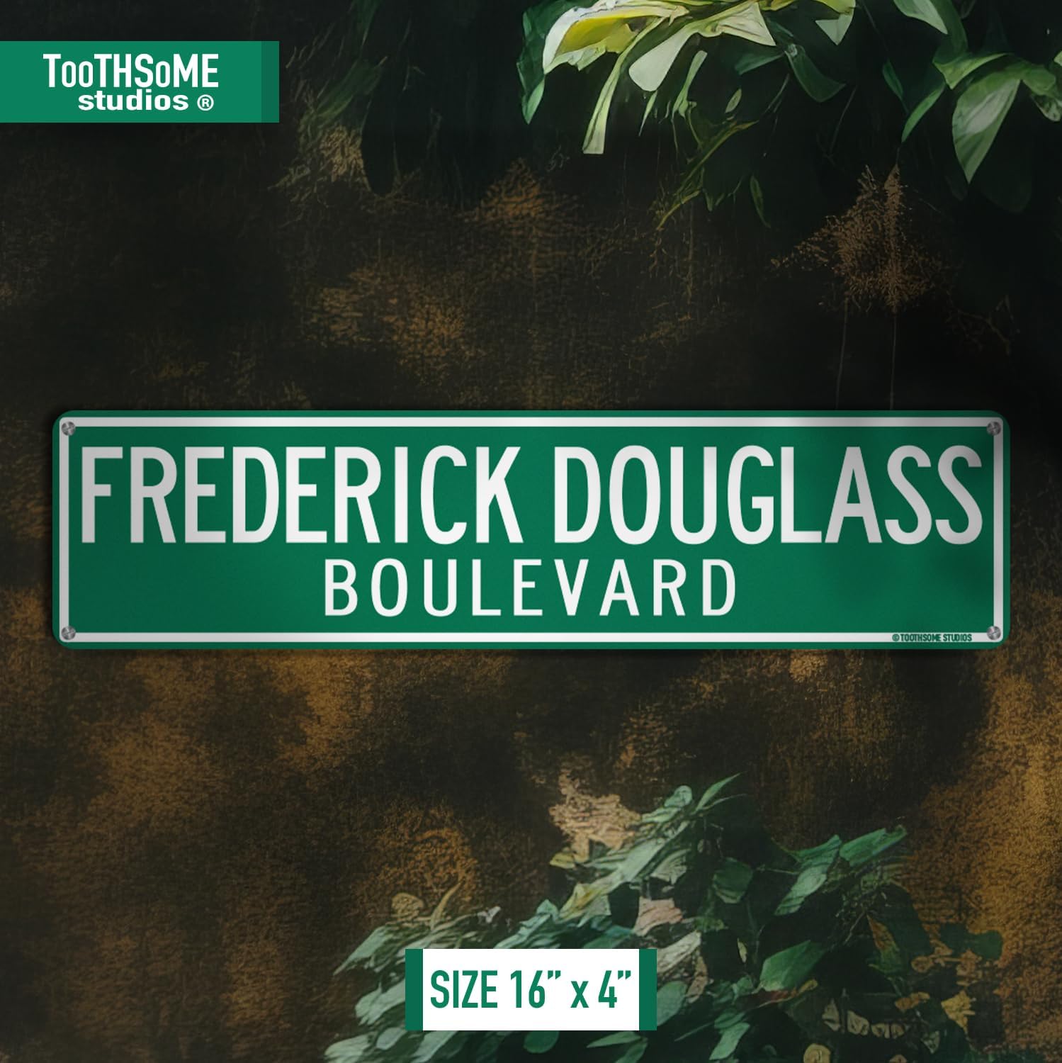 Frederick Douglass Boulevard New York City Theme Street Sign 16" x 4" Tin Wall Decor Big Apple African American History Garage Home Bar Decoration (FrederickDouglassStreet) image 3