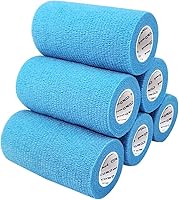 Vista 42 de Vendaje cohesivo autoadherente de látex de 4 x 5 yardas, vendajes de primeros auxilios, cinta deportiva elástica para esguince e hinchazón