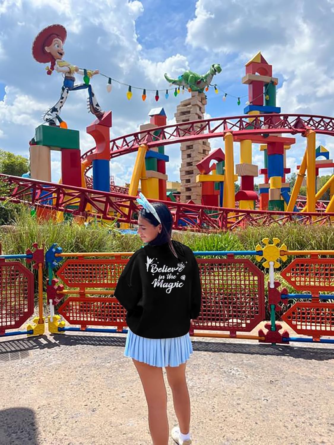 FASHGL Magical Kingdom Sweatshirt for Women Magic Shirt Family Vacation Sweater Cute Castle Graphic Long Sleeve Pullover Tops - Image 3
