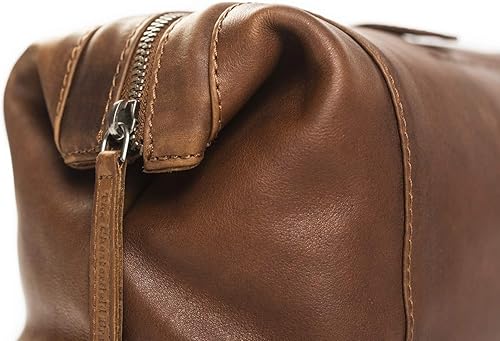 Miniatura 4 de Chesterfield Brand The Toiletry Bag VINCE Cuero para hombres y mujeres | Bolsa de cosméticos de afeitado de viaje, organizador grande de maquillaje,