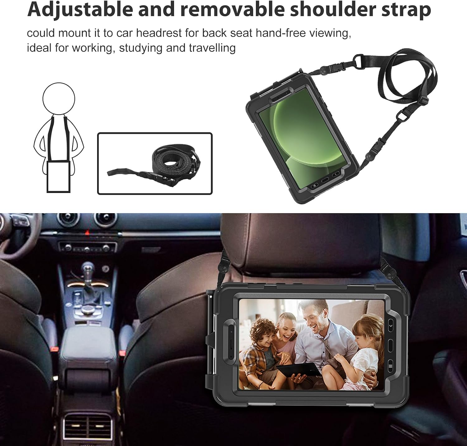 ProCase for Galaxy Tab Active5(X300)/Active3(T570) with S Pen Holder, Rugged Heavy Duty Shockproof Rotating Kickstand Protective Cover