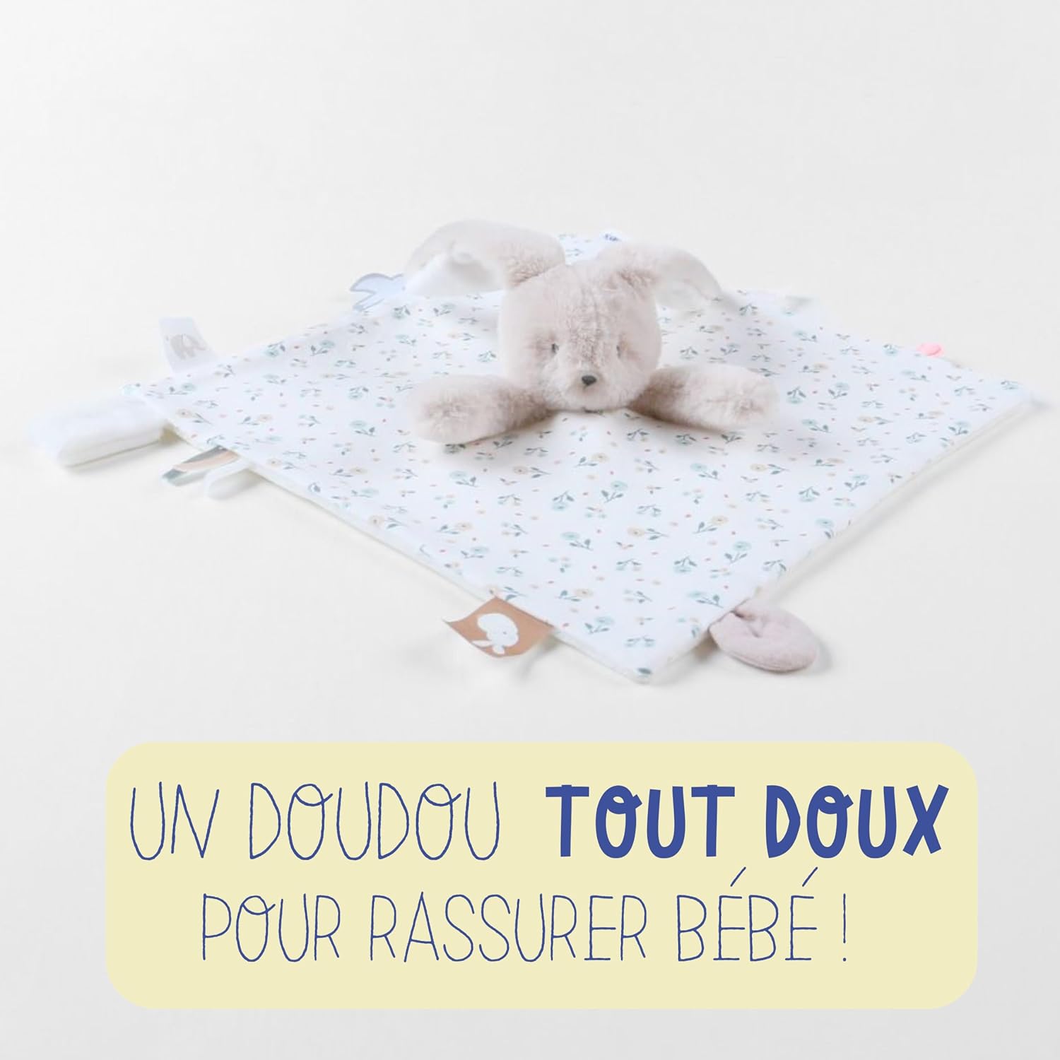 Noukie's - Children's Soft Toy - Veloudoux - Romy - Multifunctional - Floral - 1 Unit